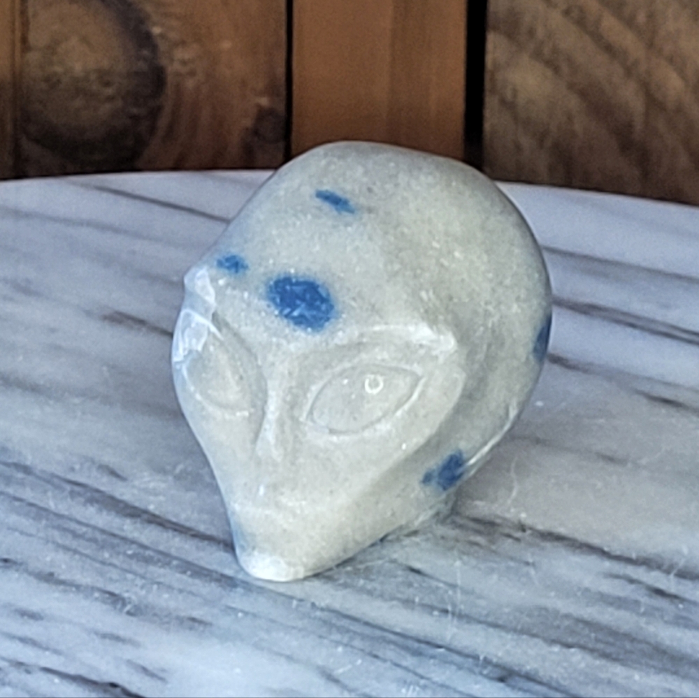 Alien Head Stone Sculpture